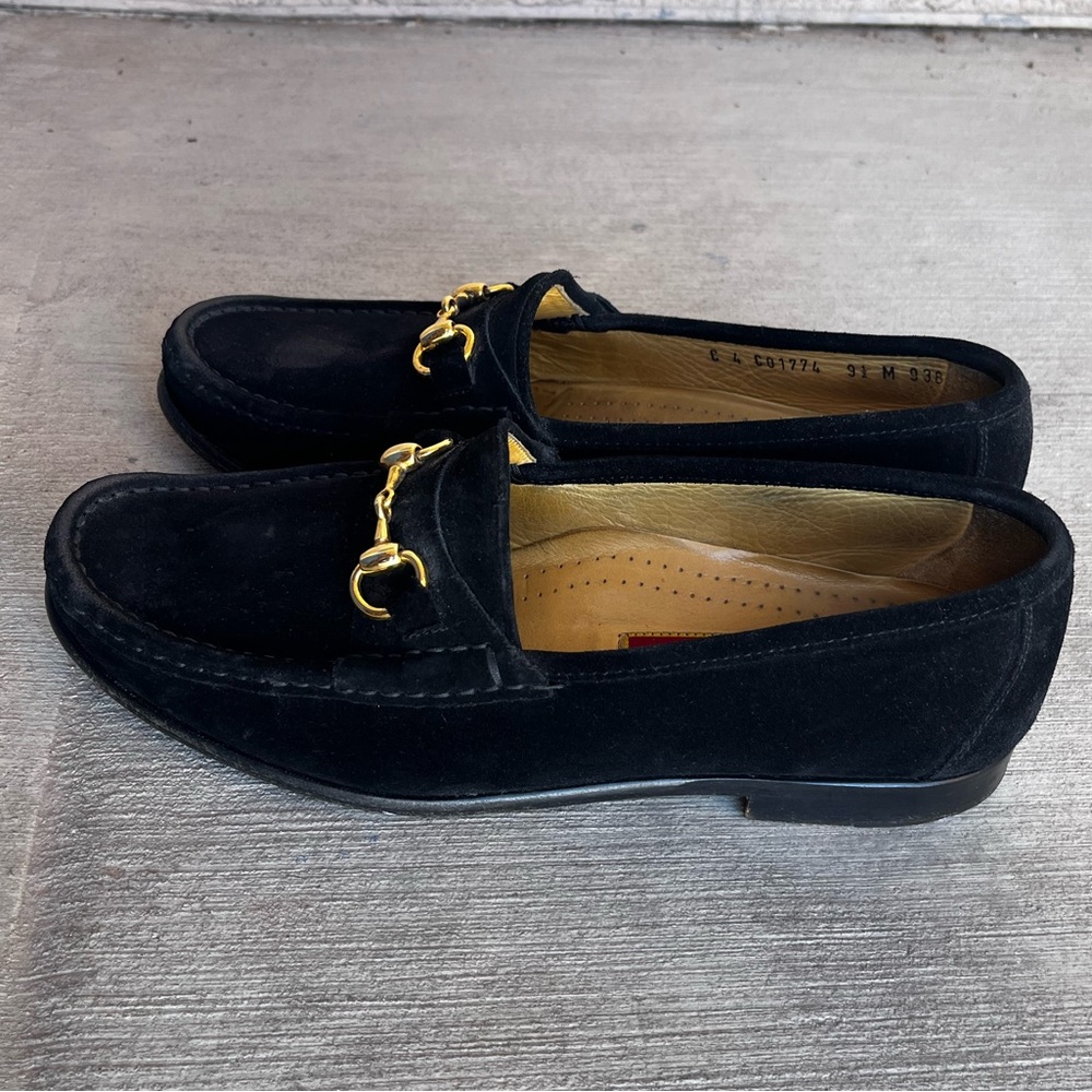 Cole Haan Black Loafers with Gold Accents 9.5 - Picture 4 of 7